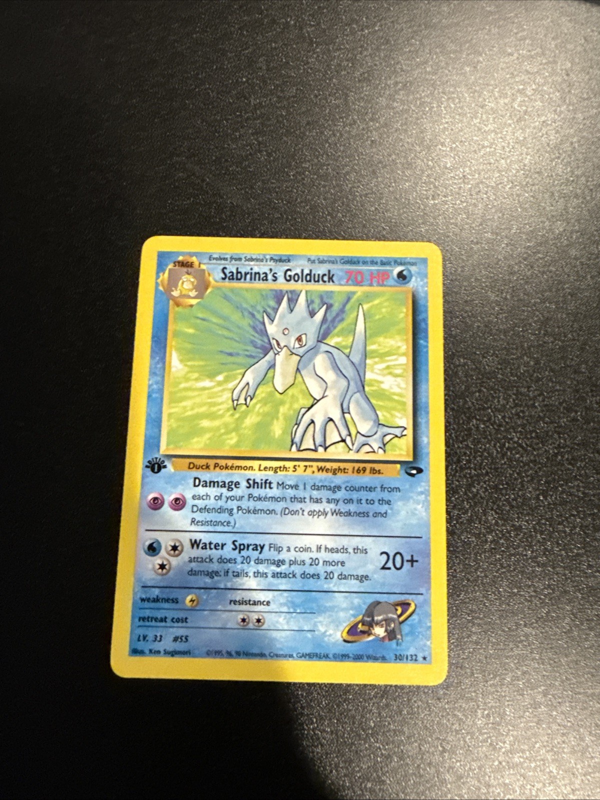 Sabrina's Golduck - 30/132 1st Edition Gym Challenge - NM - Pokemon TCG