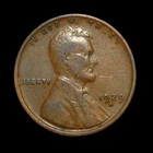 1929-D Lincoln Wheat Cent Fine (F) Coin Solid coin