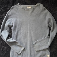 JACK  JONES Gray Cotton Knit Crew Neck Pullover Sweater Men Long Sleeve