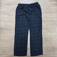 Perry Ellis Portfolio Green And Black Plaid Pajama Pants Size Large