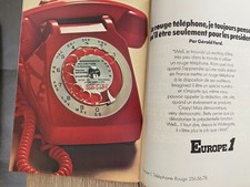 ◕ Publicité Vintage Advertising Radio Europe 1 - Le téléphone rouge ◕ 1975 ◕