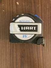 Hart Autolock Tape Measure Fraction Markings DIY Hand Tool 25-Foot