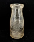 Vintage Embossed Glass 1/2 Pint Milk Bottle White Ice Cream Co. Wilmington, NC