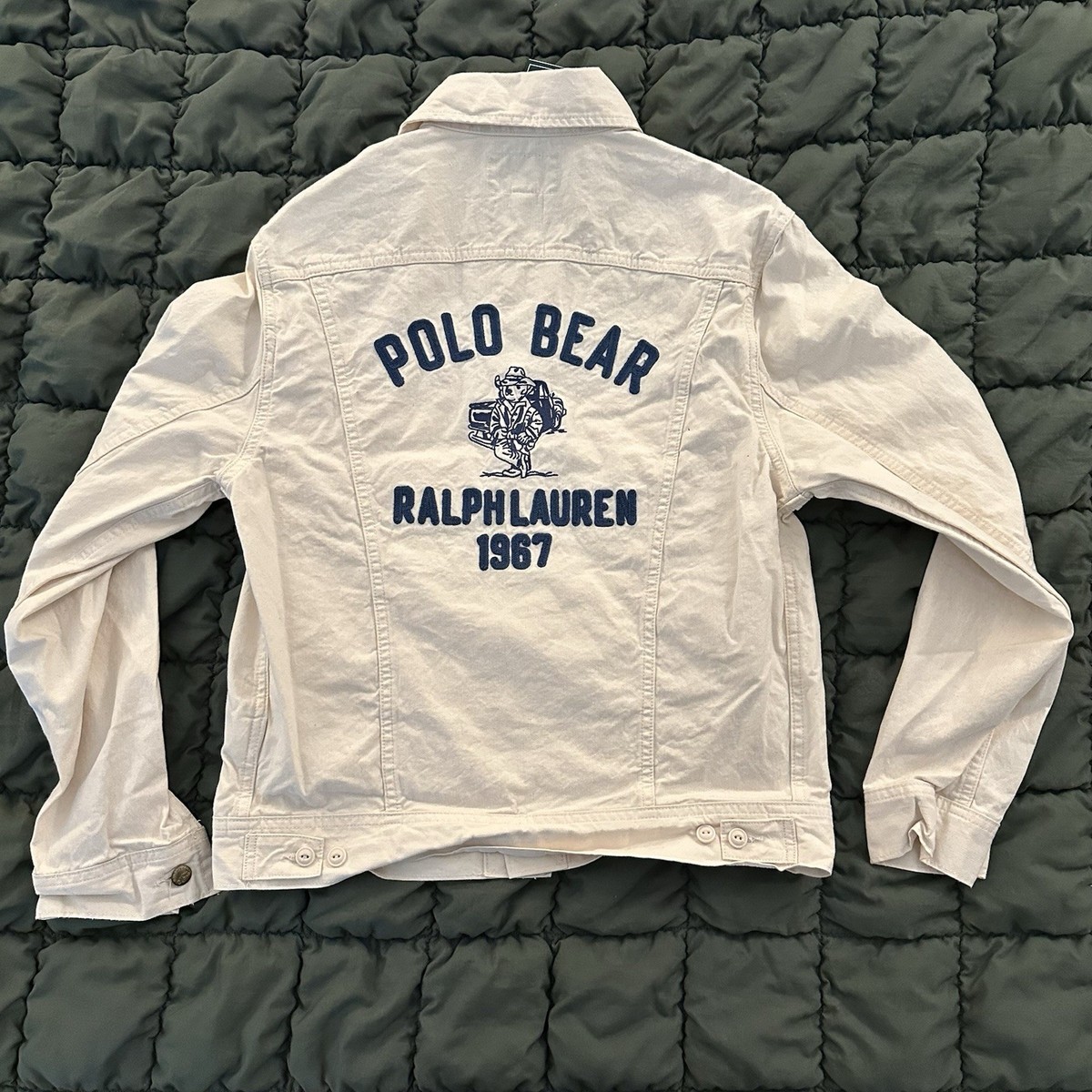 ジャケット・アウター vintage old ralph lauren rrl polo bear Polo Ralph Lauren Bear Country Embroidered Denim Trucker