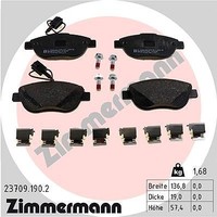 Zimmermann Bremsbelagsatz, Scheibenbremse Vorderachse U.A. FüR Fiat, Lancia