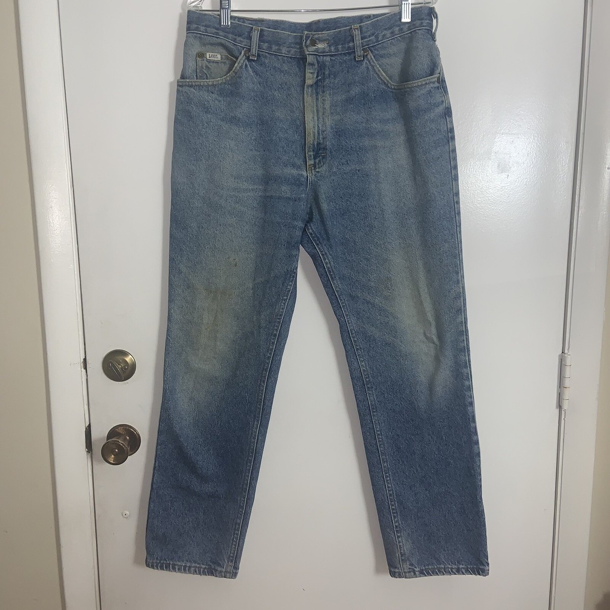 Vintage White Tag Lee Jeans Made in USA Faded Nicely Vintage White Tag Lee Jeans Made in USA Faded Nicely
