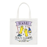 Beware VerrüCkt Reinigung Damen Regular Tragetasche Mum Muttertag Lustig Shopper