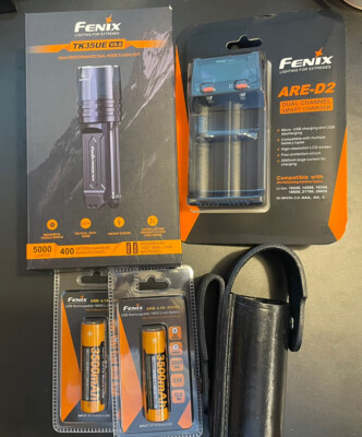 Fenix tk35ue v2.0 batteries case and charger