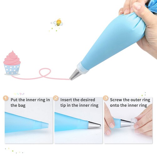 42 Pcs Cake Decorating Tools Cookies Cupcake Icing Piping Bags and Tips Nozzles - Picture 7 of 11