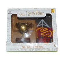 Harry Potter Socks 14 Youth New 3 Pair With Golden Snitch