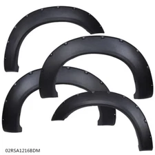 Pocket Rivet Fender Flares Fit For 2011-2016 Ford F250 Super Duty Textured 4Pcs
