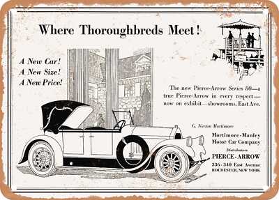 METAL SIGN - 1924 Pierce Arrow Series 80 Landau Vintage Ad