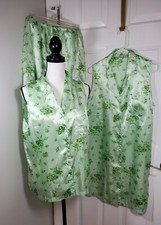 DELICATES 3-Piece Sleepwear Set Size Medium Green tone on tone