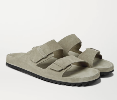 Officine Creative Agora 002 Otter Suede Slide Sandals 47 US 14 Birkenstock 1774 1774 Birkenstock Arizona Suede PVC Dual-Buckle Slide Sandals  main image 3