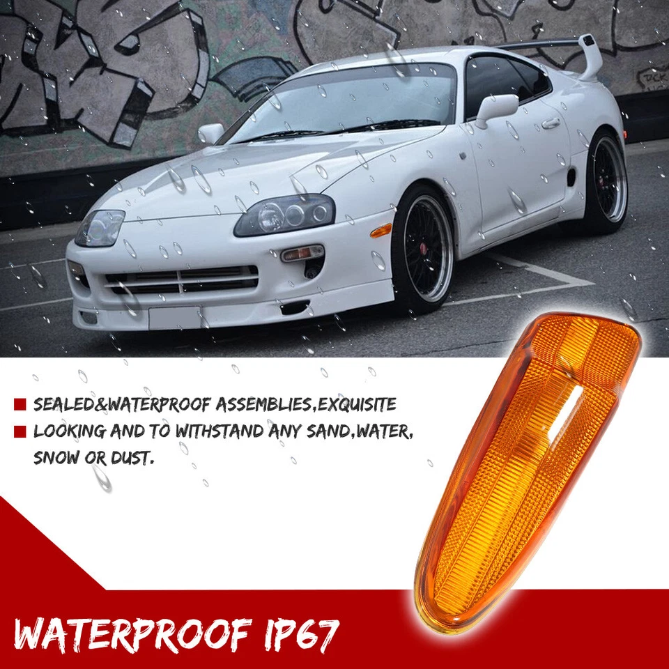 Parachoques delantero ámbar ámbar para Toyota Celica 2000-2005 guardabarros luces de señalización laterales carcasa Foto 4 de 4