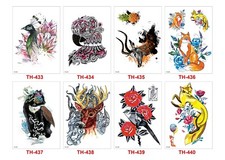 8 X Fox Animal Temporary Waterproof Tattoo Body Arm Stickers US