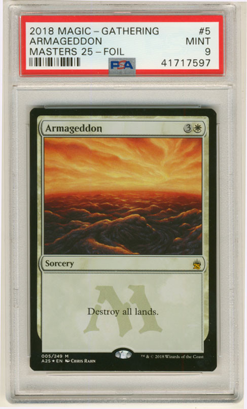 MAGIC MTG MASTERS 25 ARMAGEDDON #5 FOIL PSA 9 MINT #* | eBay