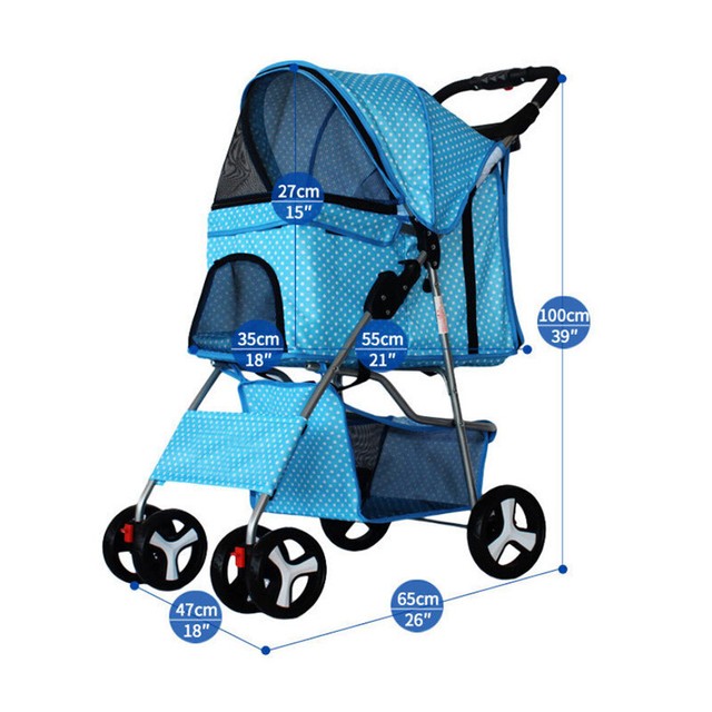 dog stroller reversible handle