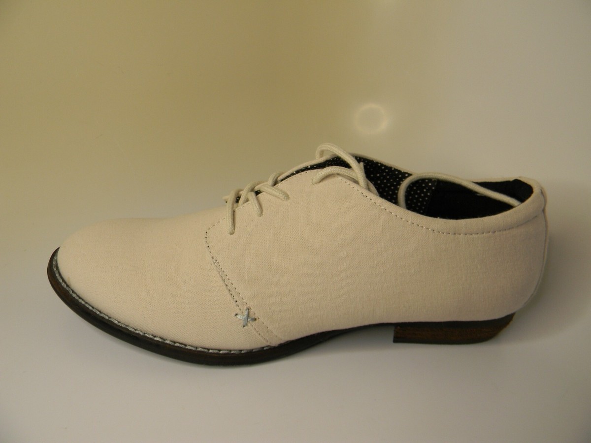 NIB Womens Scholl's Oxford Justify Birch Linen Oxford Shoes