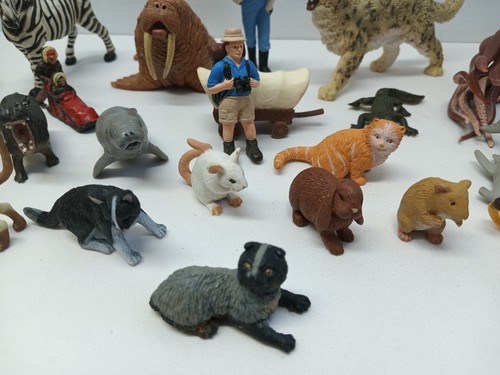 Lotto di 27 animali vintage e moderni fattoria safari gatti fauna selvatica oceano persone taglie - Foto 8 di 11