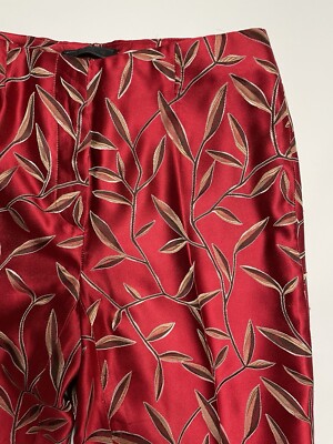 Prada Vintage Archive Spring 1997 Red Silk Bamboo Print Slim
