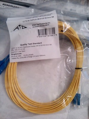 ALLEN TEL GBLCC-D1-05 LC/PC Zu Sc / PC Faseroptik Patch Kabel Duplex Sm 9/125 5M