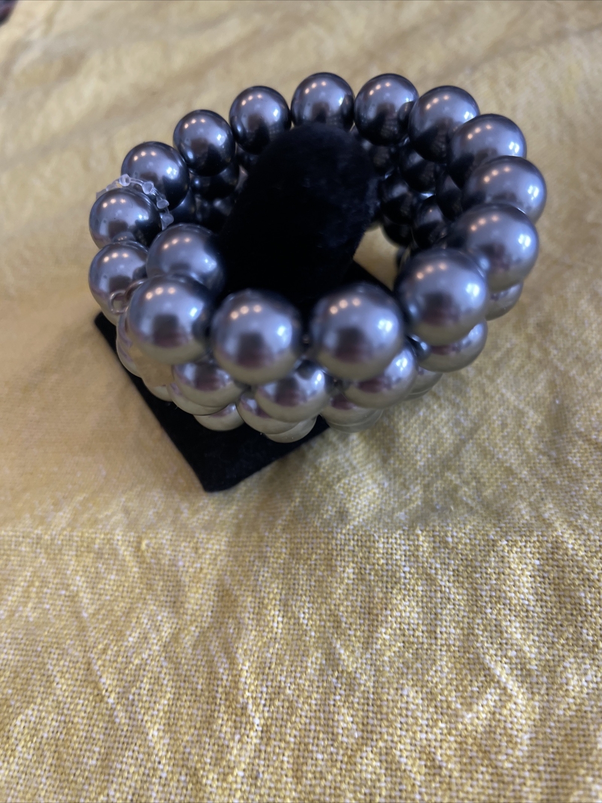 Vintage KJL Kenneth Jay Lane Faux Silver Coil Bea… - image 5