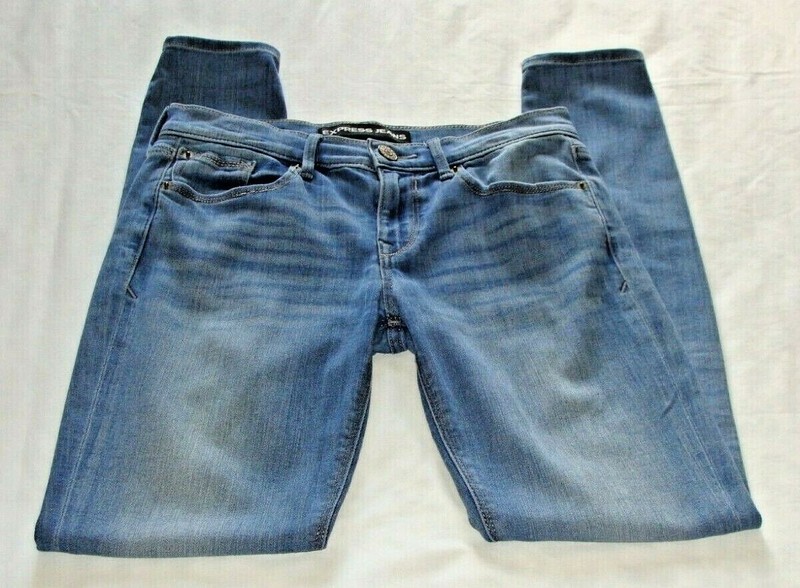 EXPRESS Light Wash "LEGGING" Jegging Jeans Sz 0 (29.5 Inch Inseam)