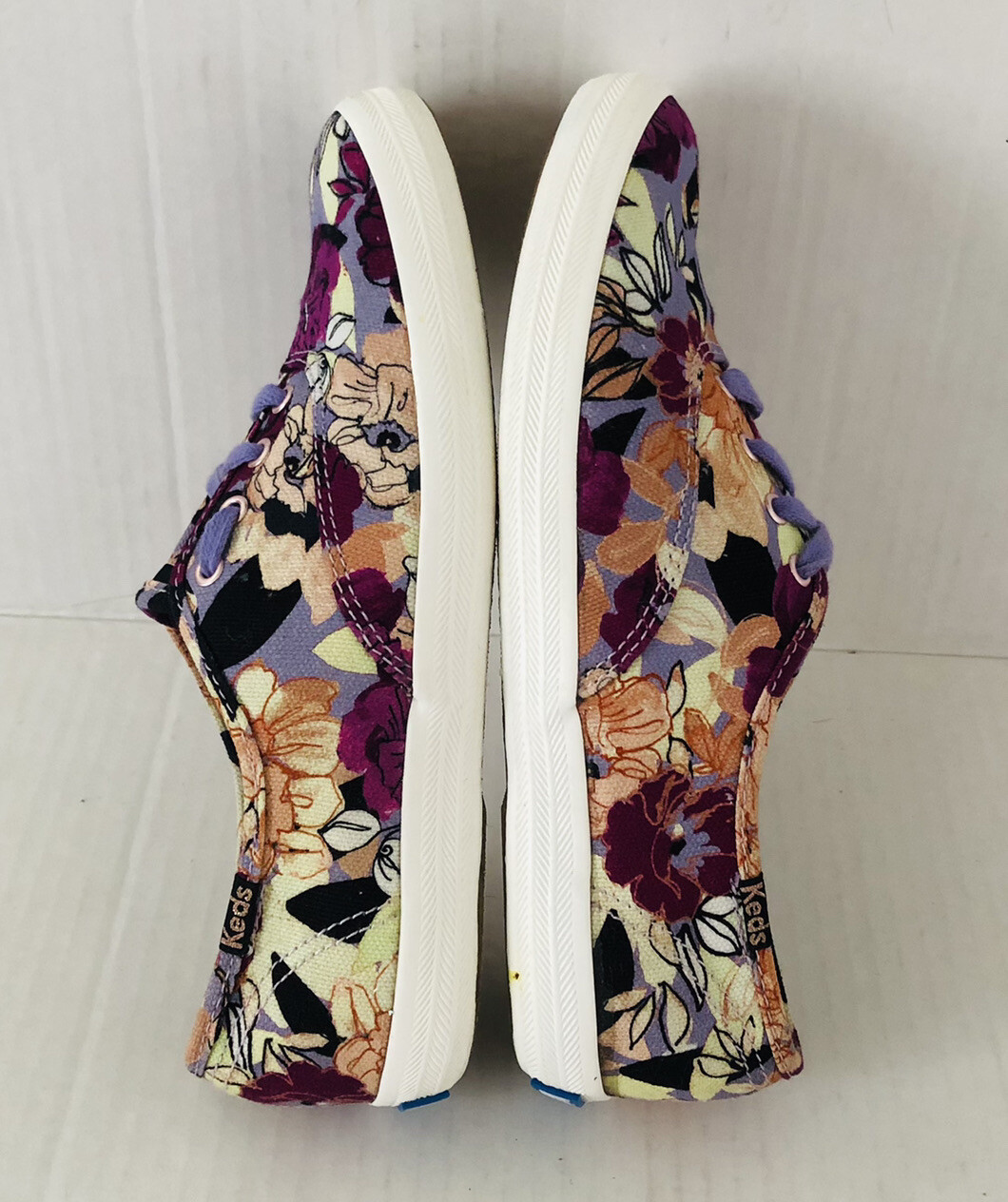Keds Womens Girls Floral Tennis Shoes Sneakers size 5 Gem