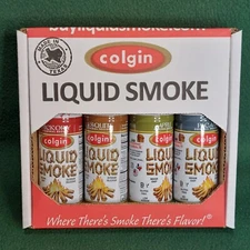 Colgin Gourmet Liquid Smoke 4 pack Mesquite Apple Hickory and Pecan 4 fl/oz each