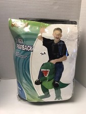 Spirit Halloween Ride a T-Rex Costume Child One Size Dinosaur OSFM Green Dino