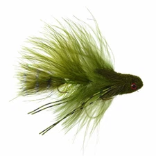 Mini Sex Dungeon Streamer Olive - Articulated Trout and Bass Fly Fishing Fly