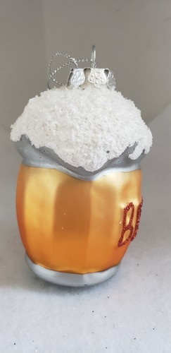 Mercury Blown Glass Ornament Beer Mug Hanging Christmas Tree Decoration 3.5 In - Picture 3 of 13