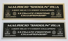 Mauricio Shogun Rua UFC nameplate for signed mma gloves photo or case