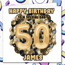 Personalised 50th Birthday Card Grandad Dad Uncle Brother Cousin Friend Son /TR