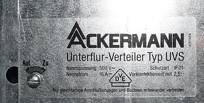 Ackermann Unterflur- Verteiler UVS6S  34501 F1