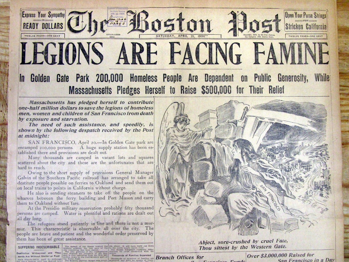 【新聞】FINAL  「FINAL TIMES ISSUE 1」 ORIGINAL 1906 headline newspaper wth THE GREAT SAN FRANCISCO