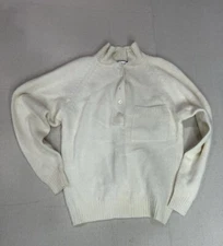 Vintage White Wheeler & Martha Lambswool and Angora Sweater Ivory Small C3