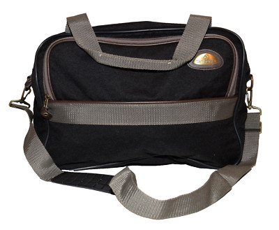 Samsonite Legacy Sport Black Gray Accent Canvas Shoulder Strap 16'' Carry On Bag