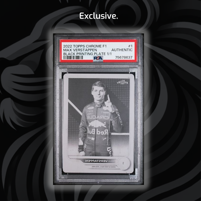 1/1 Black Printing Plate - Max Verstappen #1 - 2022 Topps Chrome