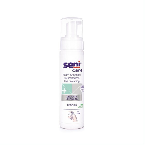 Seni Care Espuma Champú para sin Agua Pelo Lavadora 200ML Champú en Seco Deoplex