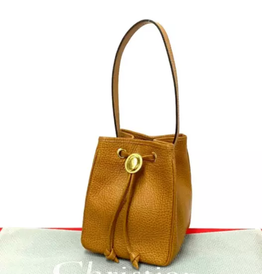 Christian Dior Sac à Bandoulière Logo Suspendu en Diagonale Sac à Bandoulière Cuir Sourcils...