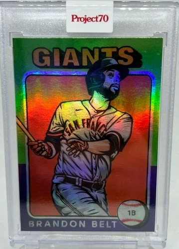2021 Topps Project 70 #872 Brandon Belt by Blake Jamieson Rainbow Foil 20/70 