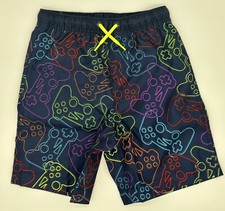 Lands' End Boys Game Controllers Print Volley Swim Trunks Size XS Retail 34.95