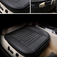 Cuscino cuscino sedile traspirante auto 1x pelle PU bambù antracite nero