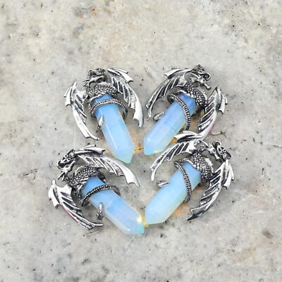Opalite Flying Dragon Point Pendant 34x50mm (1pc)