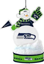 NFL Seattle Seahawks LED Light-UP Snowman Ornament