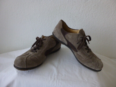 Neu Lloyd Halbschuhe Sneaker Damen Gr.39 Gr.6 echtes Leder in grau schön!