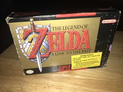 The Legend of Zelda: A Link to the Past (Nintendo SNES, 1992) Complete. W Map