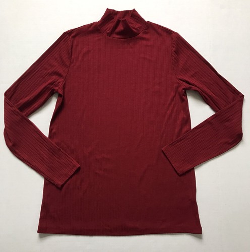 LANDS' END Sz S 6-8 Red Turtleneck 
